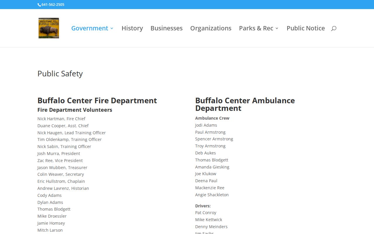 Buffalo Center public safety and Winnebago County arrest records information